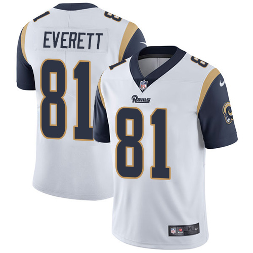 Nike Rams #81 Gerald Everett White Youth Stitched NFL Vapor Untouchable Limited Jersey - Click Image to Close